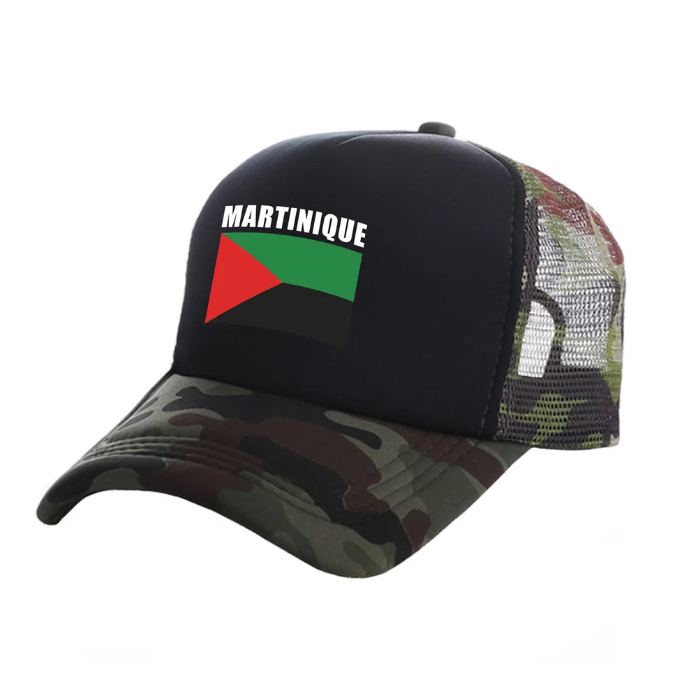 Drapeau Rouge Vert Noir Martinique' Casquette Baseball