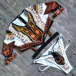 Maillot de bain africain à manches courtes