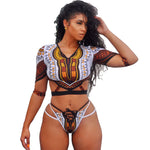 Maillot de bain africain à manches courtes