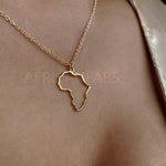 Collier / pendentif - continent africain - Or